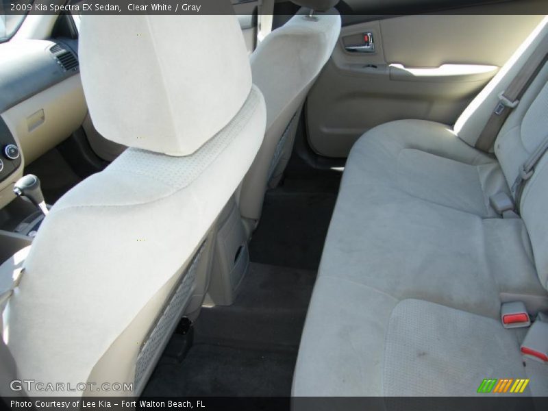 Clear White / Gray 2009 Kia Spectra EX Sedan