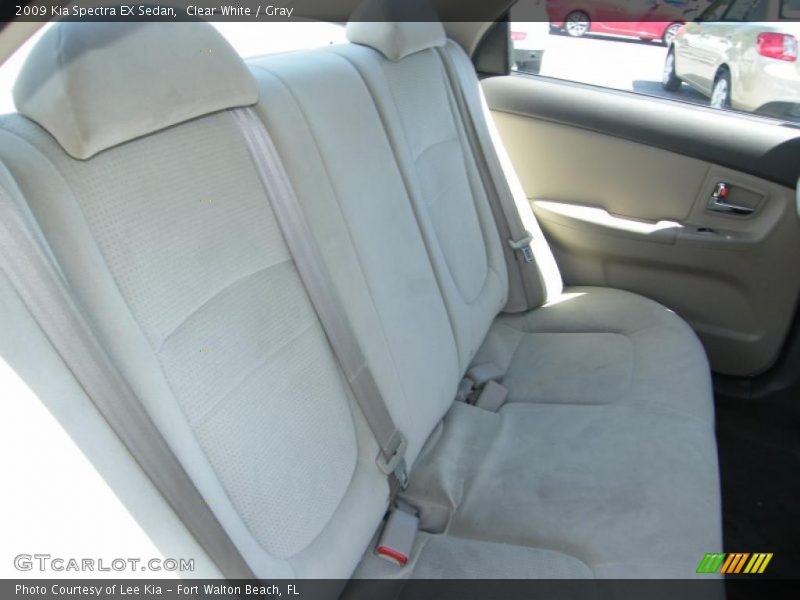 Clear White / Gray 2009 Kia Spectra EX Sedan