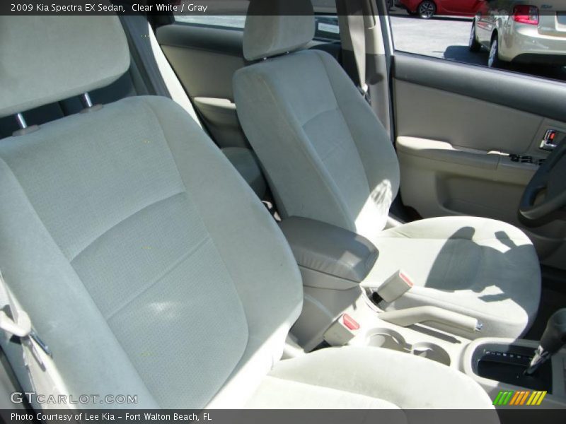 Clear White / Gray 2009 Kia Spectra EX Sedan