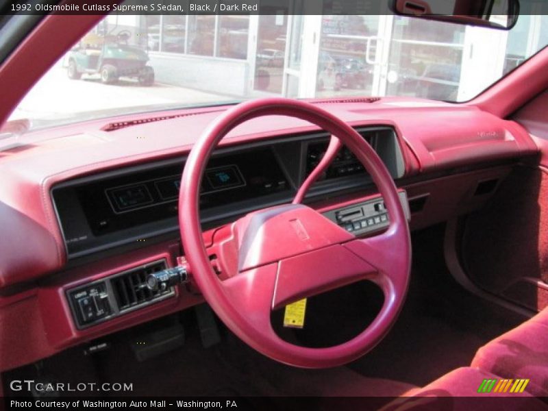 Black / Dark Red 1992 Oldsmobile Cutlass Supreme S Sedan