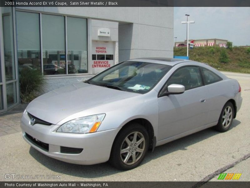 Satin Silver Metallic / Black 2003 Honda Accord EX V6 Coupe