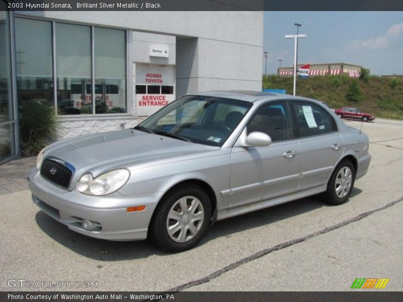 Brilliant Silver Metallic / Black 2003 Hyundai Sonata
