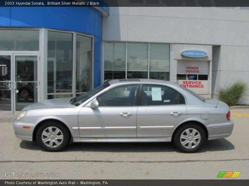 Brilliant Silver Metallic / Black 2003 Hyundai Sonata