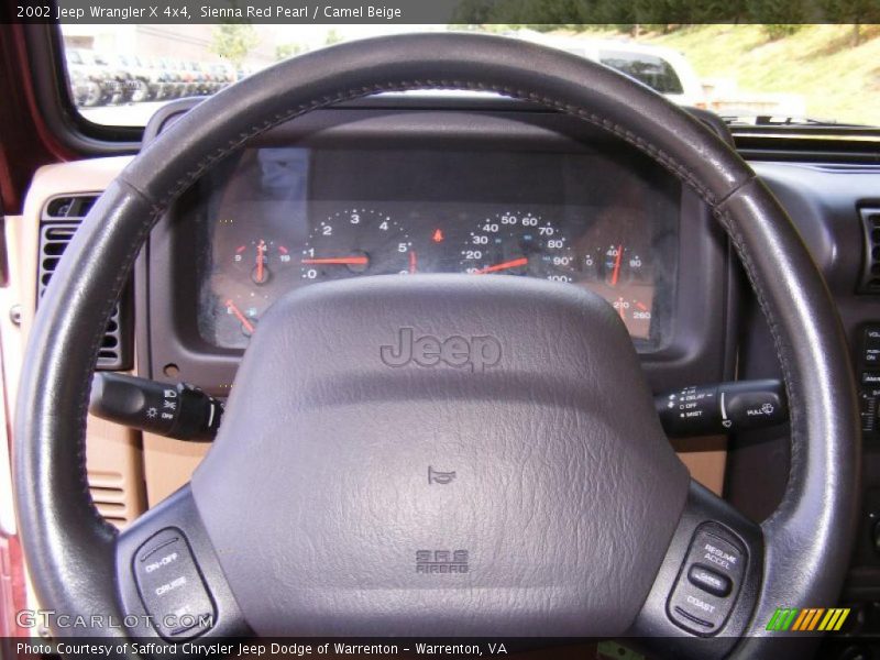 Sienna Red Pearl / Camel Beige 2002 Jeep Wrangler X 4x4