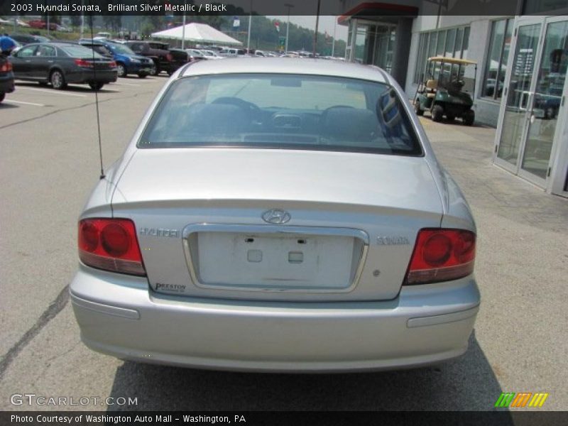 Brilliant Silver Metallic / Black 2003 Hyundai Sonata