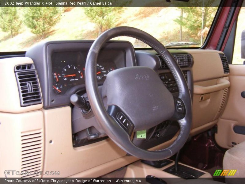 Sienna Red Pearl / Camel Beige 2002 Jeep Wrangler X 4x4