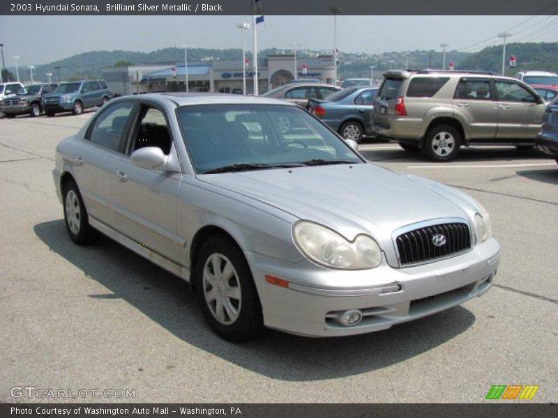 Brilliant Silver Metallic / Black 2003 Hyundai Sonata