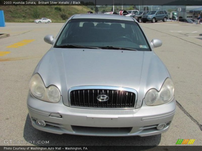 Brilliant Silver Metallic / Black 2003 Hyundai Sonata