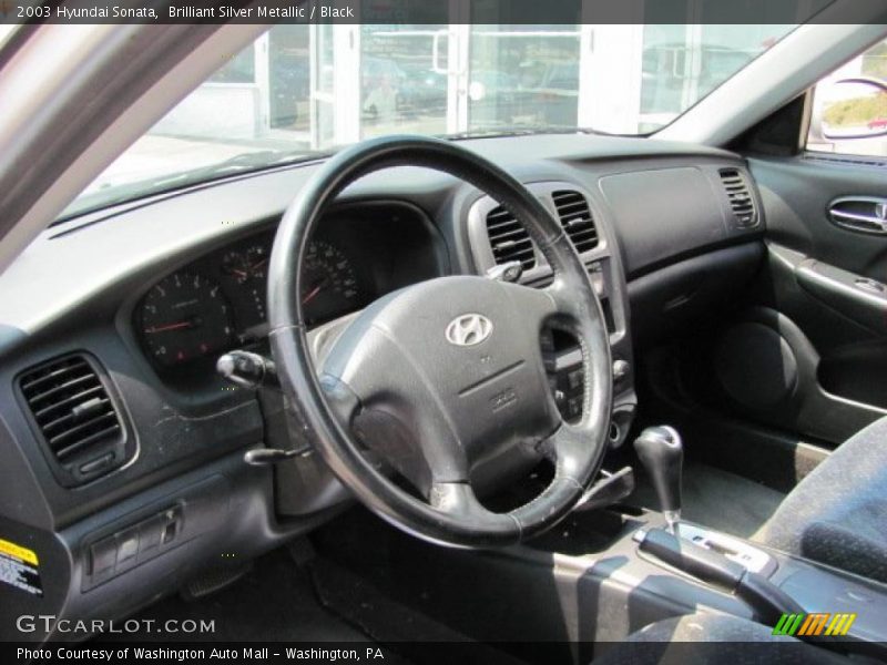 Brilliant Silver Metallic / Black 2003 Hyundai Sonata