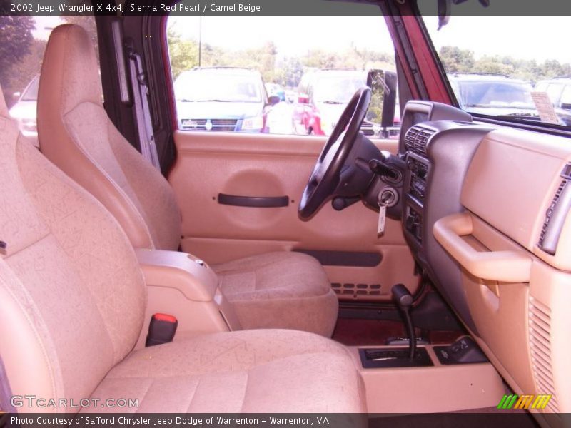 Sienna Red Pearl / Camel Beige 2002 Jeep Wrangler X 4x4