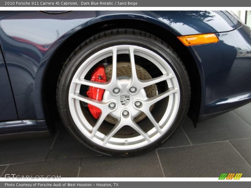 Dark Blue Metallic / Sand Beige 2010 Porsche 911 Carrera 4S Cabriolet