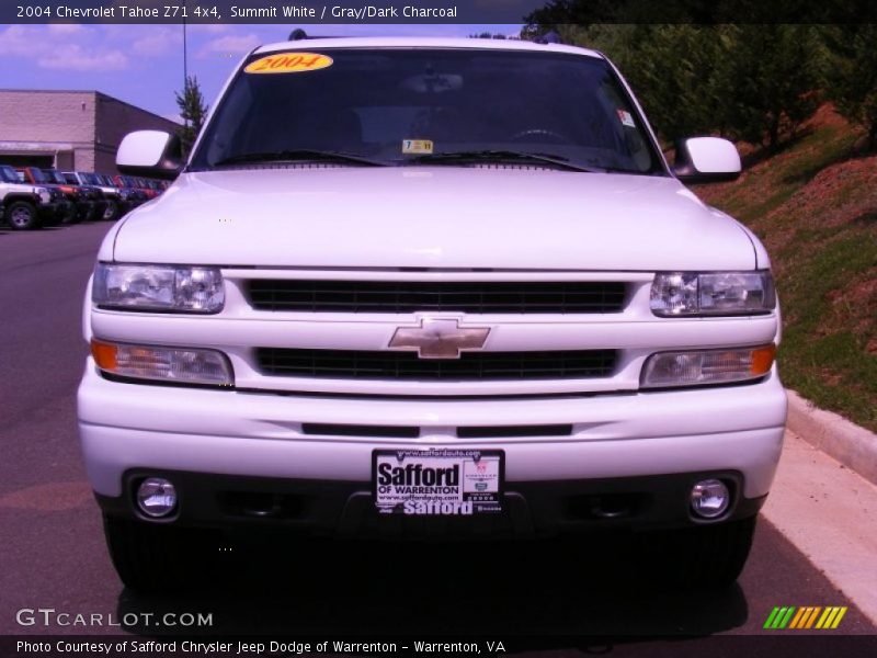 Summit White / Gray/Dark Charcoal 2004 Chevrolet Tahoe Z71 4x4