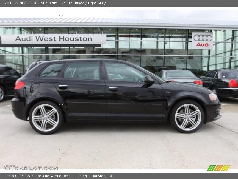 Brilliant Black / Light Grey 2011 Audi A3 2.0 TFSI quattro