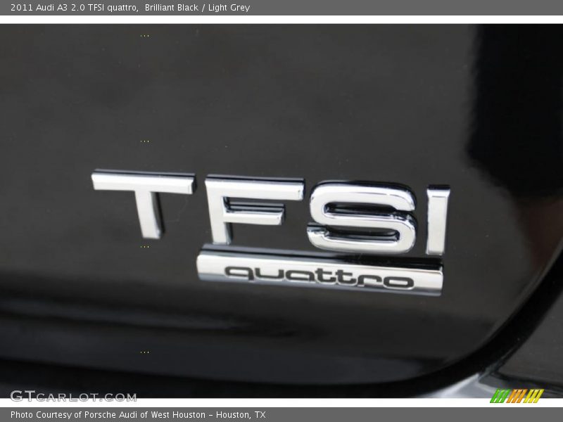 Brilliant Black / Light Grey 2011 Audi A3 2.0 TFSI quattro