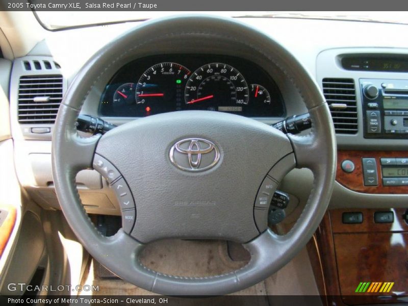 Salsa Red Pearl / Taupe 2005 Toyota Camry XLE