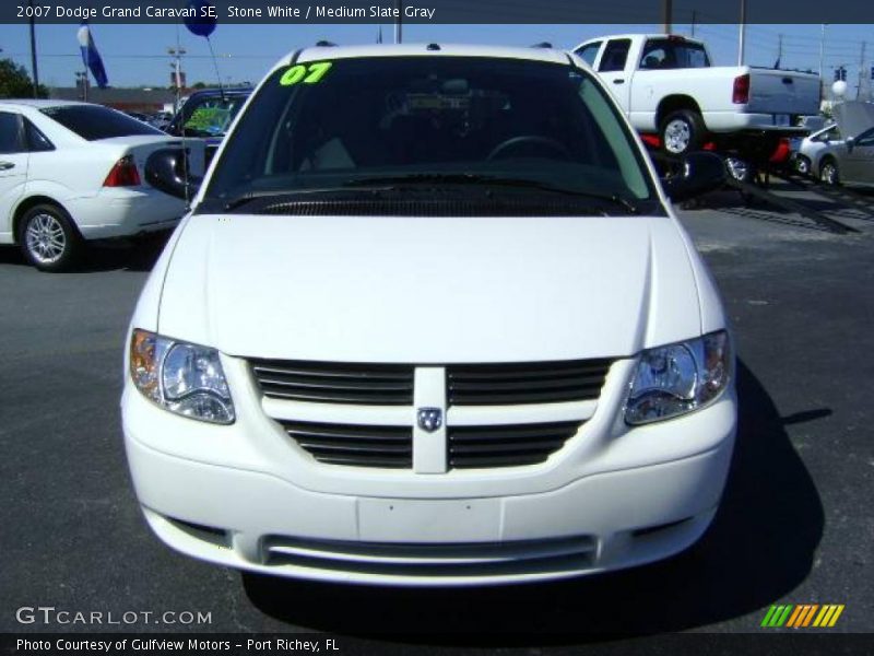 Stone White / Medium Slate Gray 2007 Dodge Grand Caravan SE
