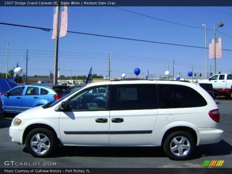 Stone White / Medium Slate Gray 2007 Dodge Grand Caravan SE