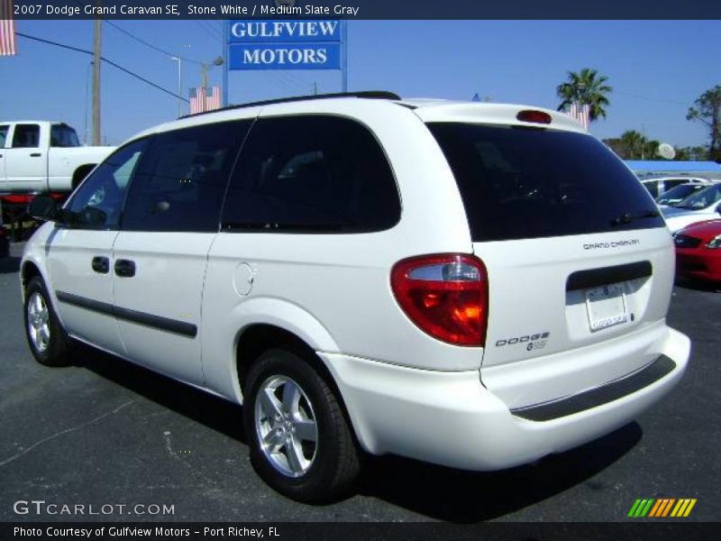 Stone White / Medium Slate Gray 2007 Dodge Grand Caravan SE