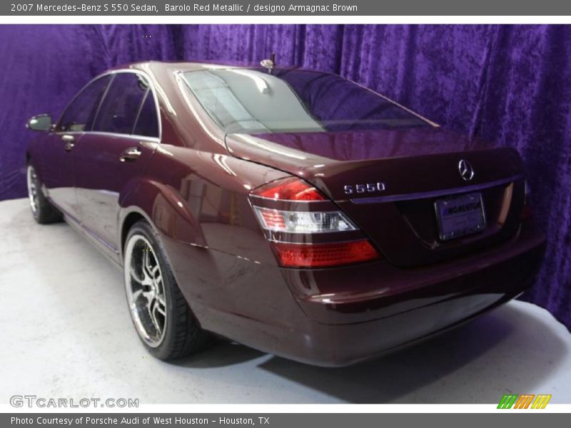 Barolo Red Metallic / designo Armagnac Brown 2007 Mercedes-Benz S 550 Sedan