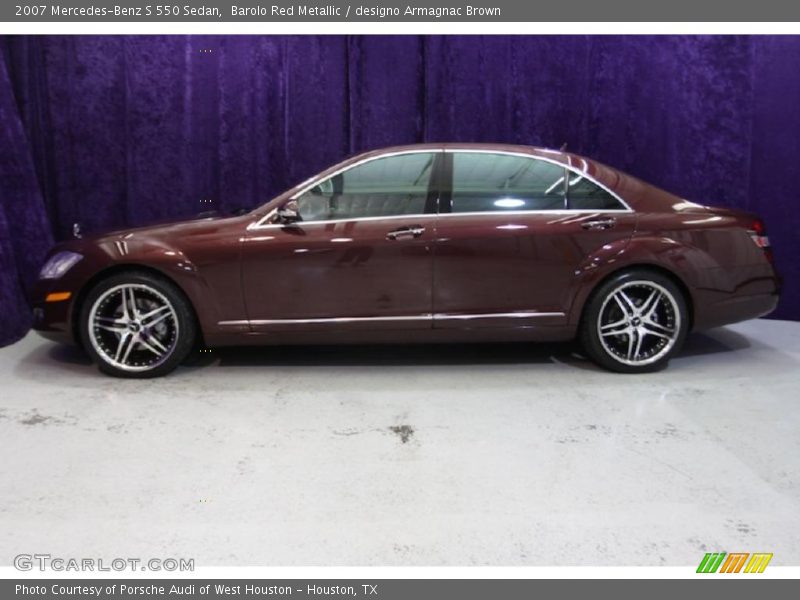 Barolo Red Metallic / designo Armagnac Brown 2007 Mercedes-Benz S 550 Sedan