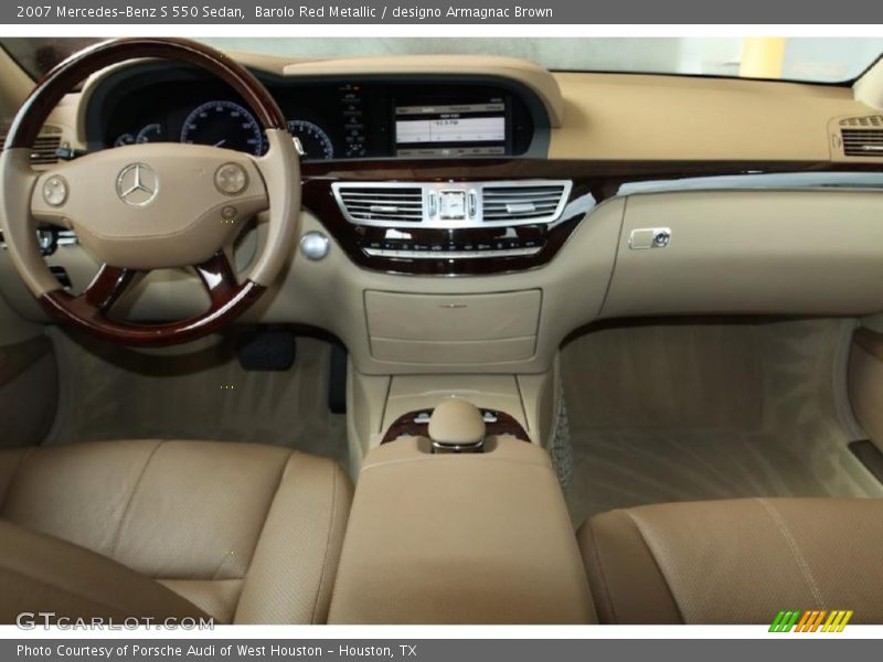 Barolo Red Metallic / designo Armagnac Brown 2007 Mercedes-Benz S 550 Sedan