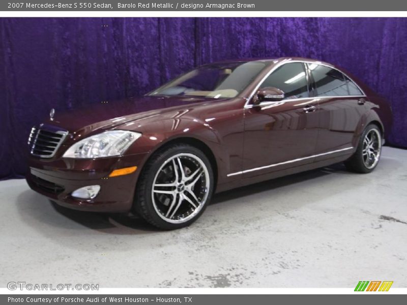 Barolo Red Metallic / designo Armagnac Brown 2007 Mercedes-Benz S 550 Sedan