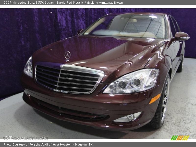 Barolo Red Metallic / designo Armagnac Brown 2007 Mercedes-Benz S 550 Sedan