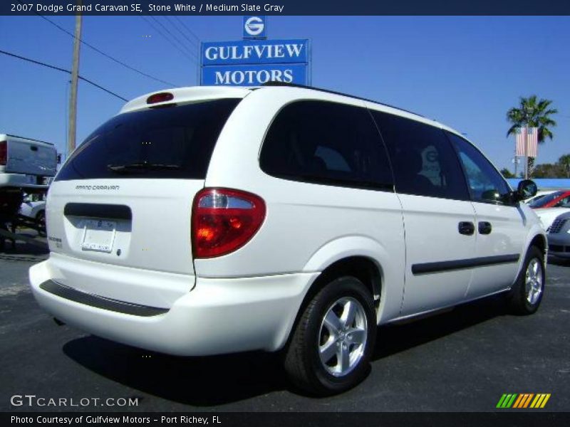Stone White / Medium Slate Gray 2007 Dodge Grand Caravan SE