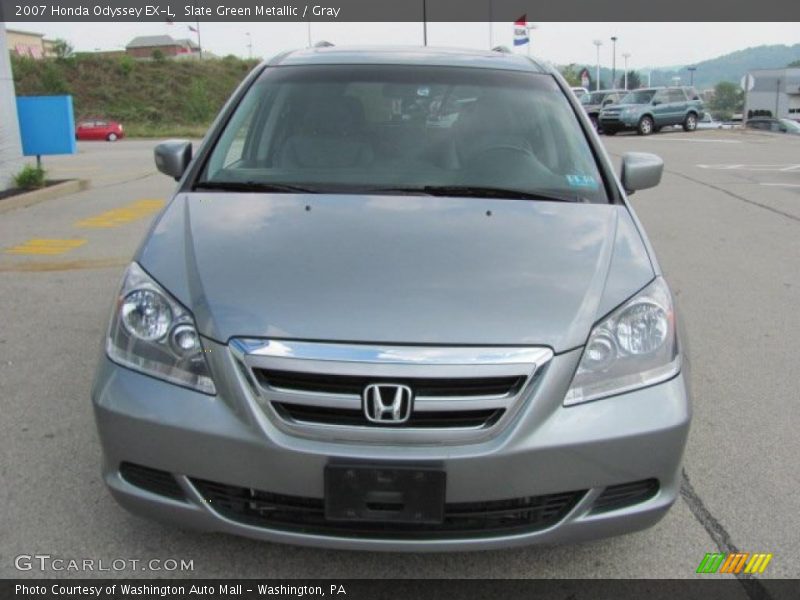 Slate Green Metallic / Gray 2007 Honda Odyssey EX-L
