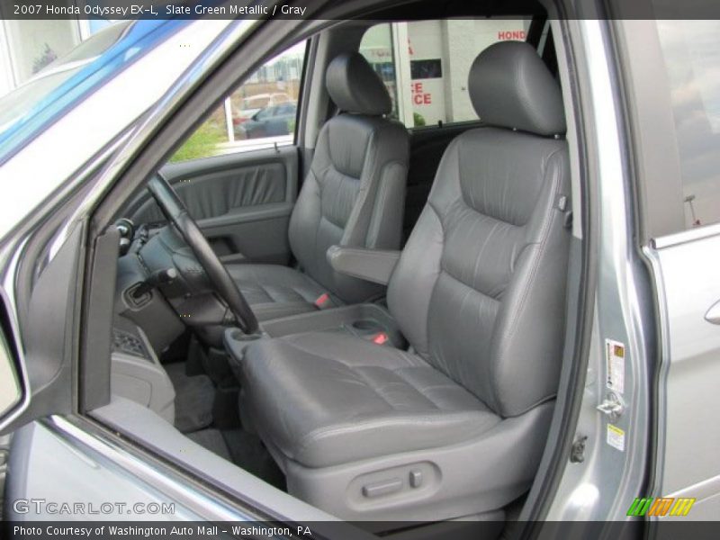 Slate Green Metallic / Gray 2007 Honda Odyssey EX-L