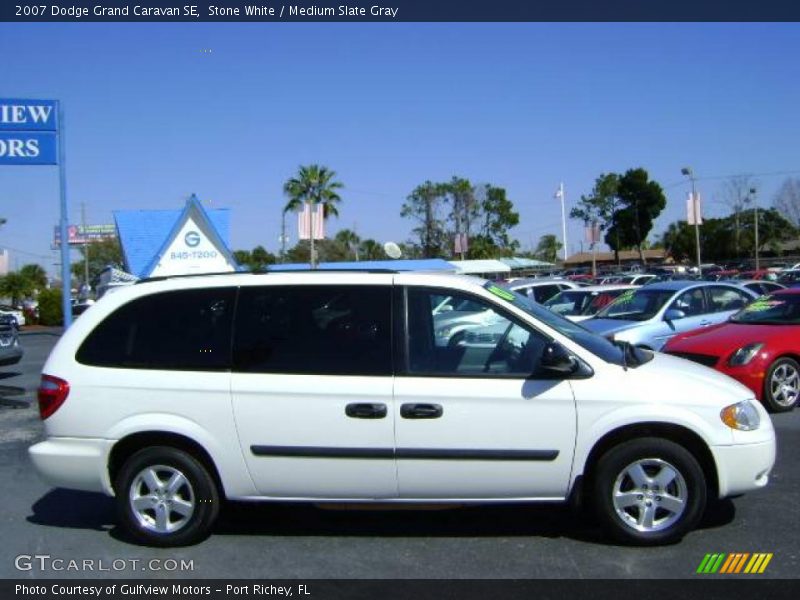 Stone White / Medium Slate Gray 2007 Dodge Grand Caravan SE