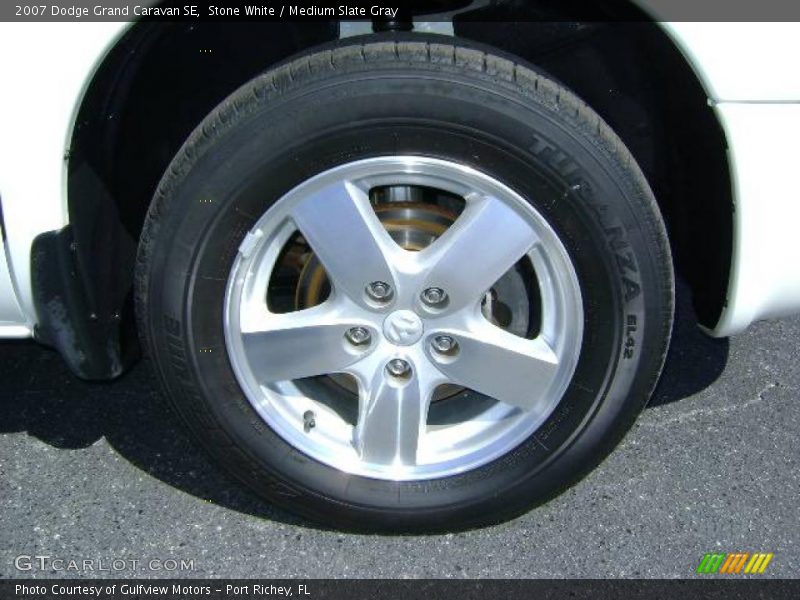 Stone White / Medium Slate Gray 2007 Dodge Grand Caravan SE