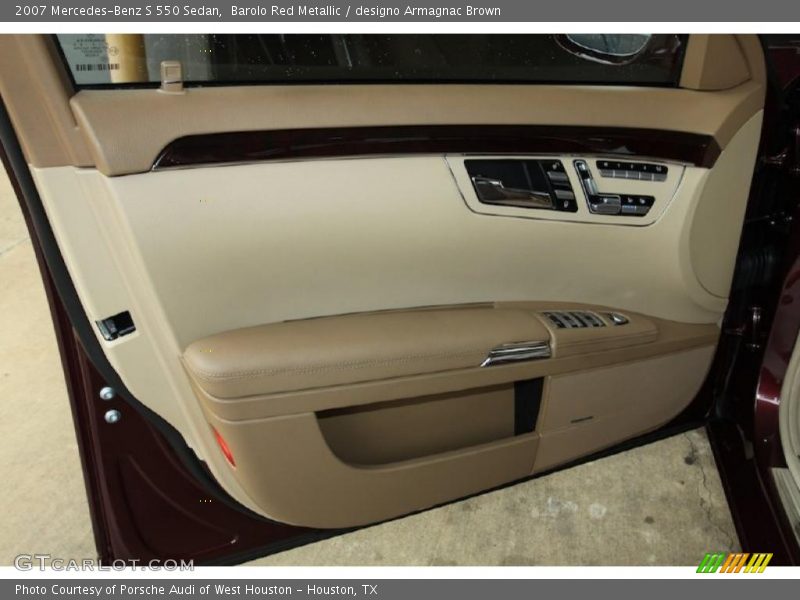 Barolo Red Metallic / designo Armagnac Brown 2007 Mercedes-Benz S 550 Sedan