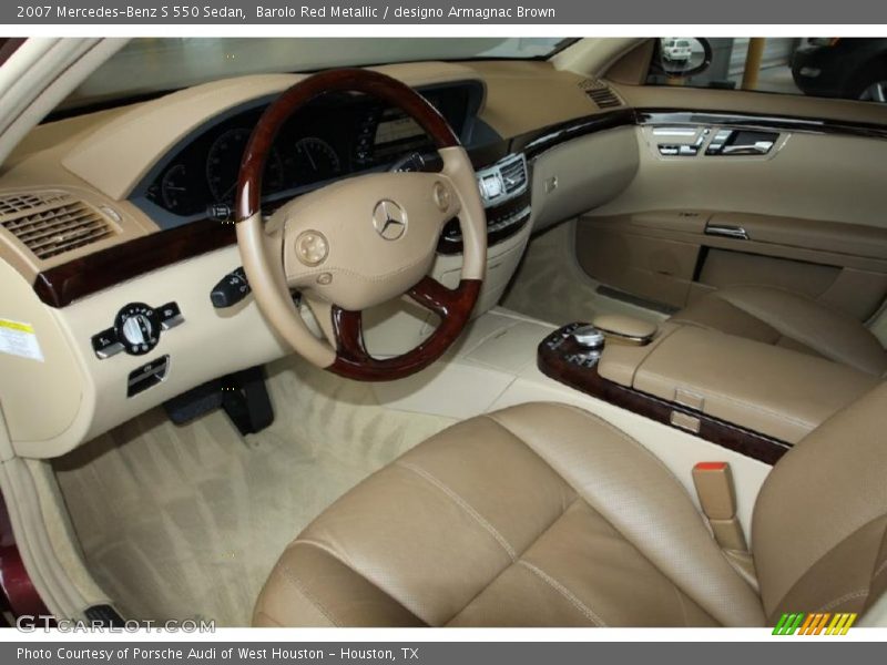 Barolo Red Metallic / designo Armagnac Brown 2007 Mercedes-Benz S 550 Sedan