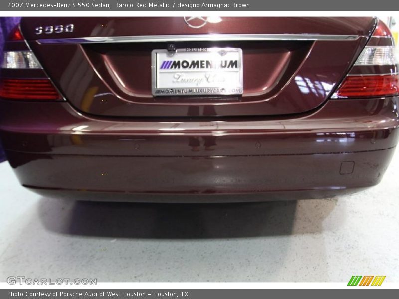 Barolo Red Metallic / designo Armagnac Brown 2007 Mercedes-Benz S 550 Sedan
