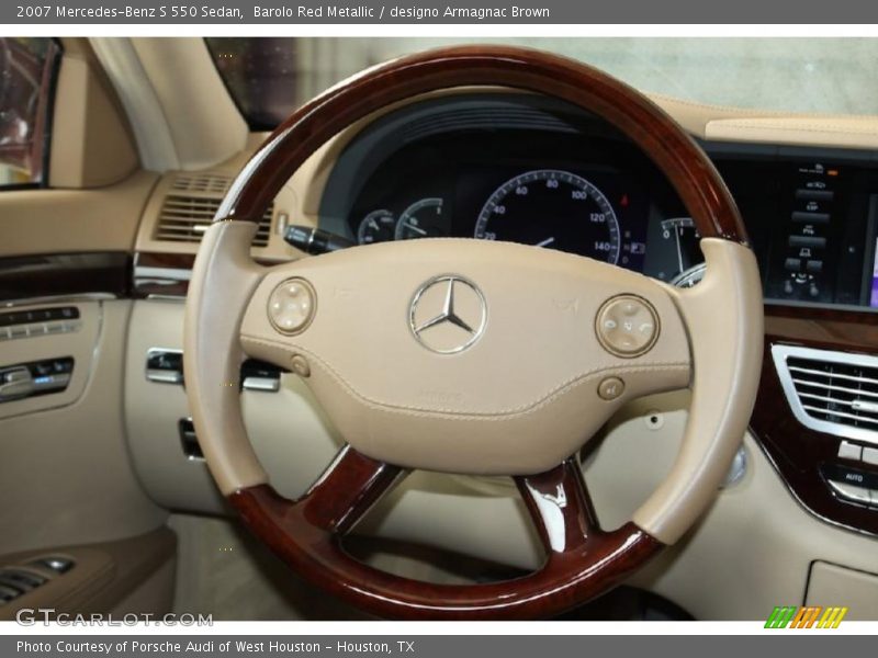 Barolo Red Metallic / designo Armagnac Brown 2007 Mercedes-Benz S 550 Sedan