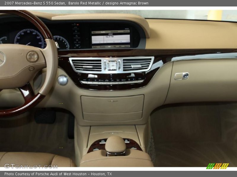 Barolo Red Metallic / designo Armagnac Brown 2007 Mercedes-Benz S 550 Sedan