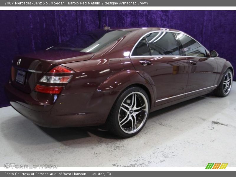 Barolo Red Metallic / designo Armagnac Brown 2007 Mercedes-Benz S 550 Sedan