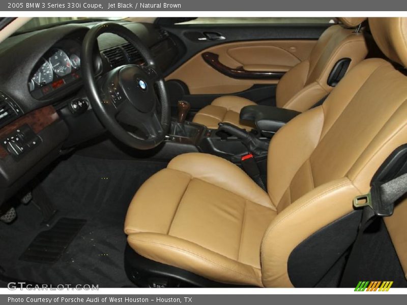 Jet Black / Natural Brown 2005 BMW 3 Series 330i Coupe