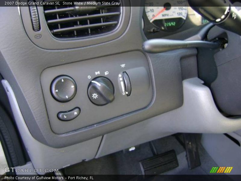Stone White / Medium Slate Gray 2007 Dodge Grand Caravan SE