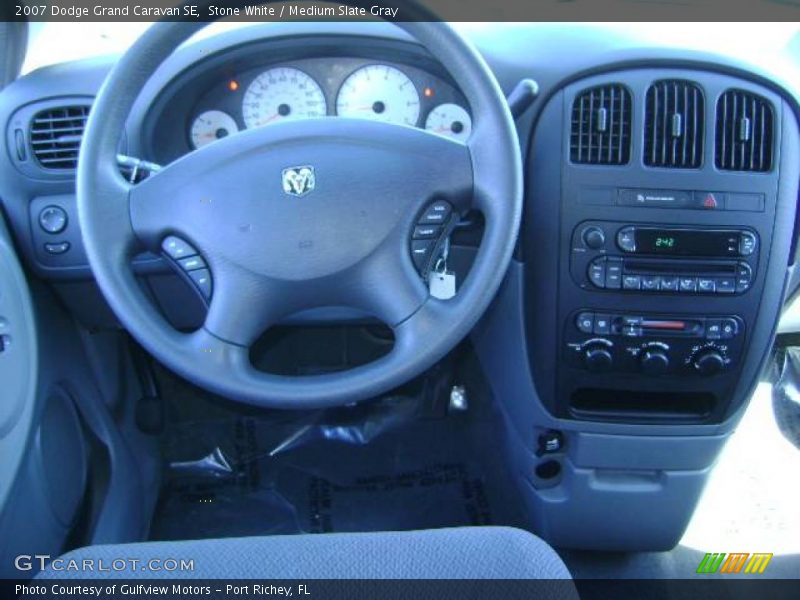 Stone White / Medium Slate Gray 2007 Dodge Grand Caravan SE