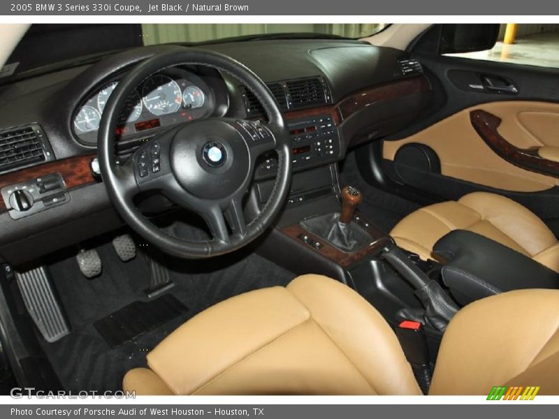 Jet Black / Natural Brown 2005 BMW 3 Series 330i Coupe