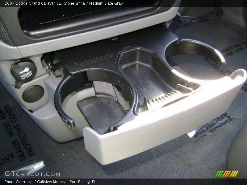 Stone White / Medium Slate Gray 2007 Dodge Grand Caravan SE