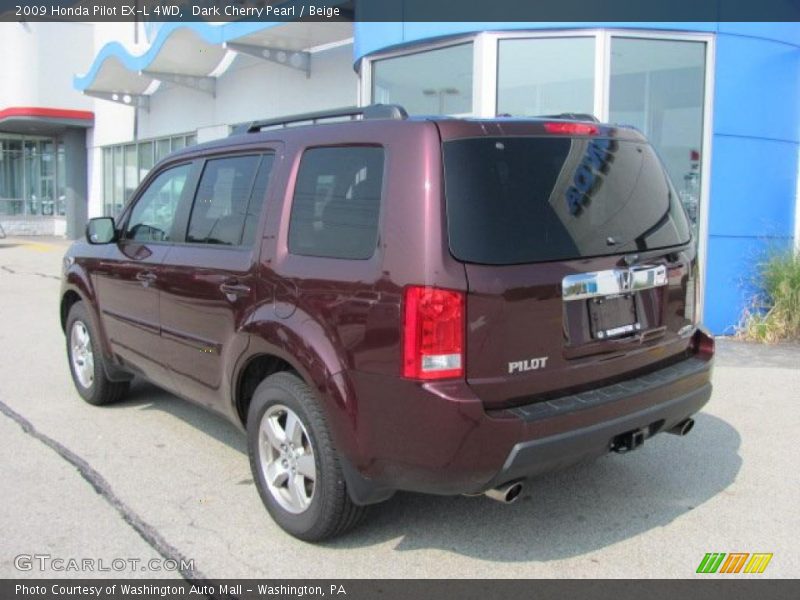 Dark Cherry Pearl / Beige 2009 Honda Pilot EX-L 4WD