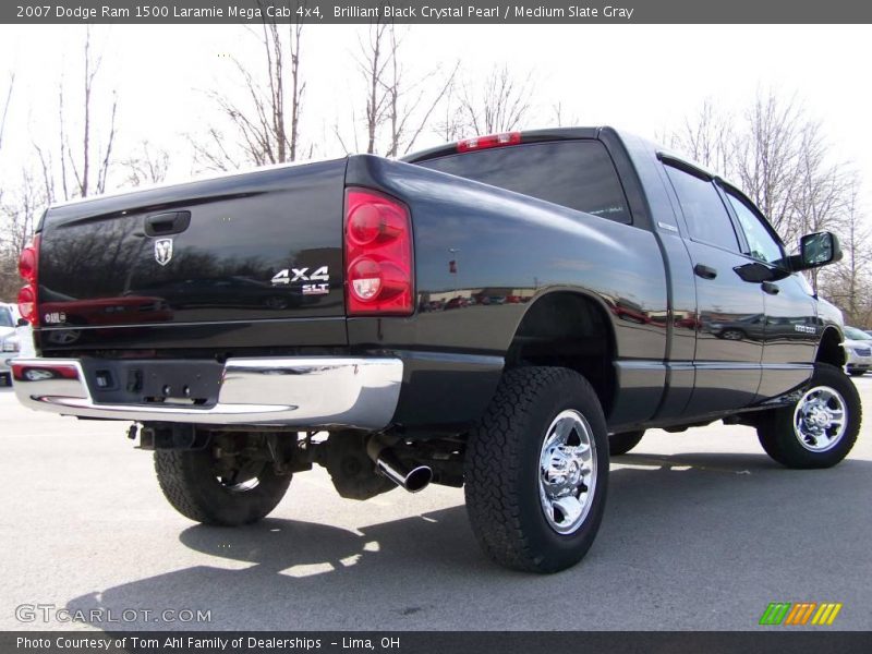 Brilliant Black Crystal Pearl / Medium Slate Gray 2007 Dodge Ram 1500 Laramie Mega Cab 4x4
