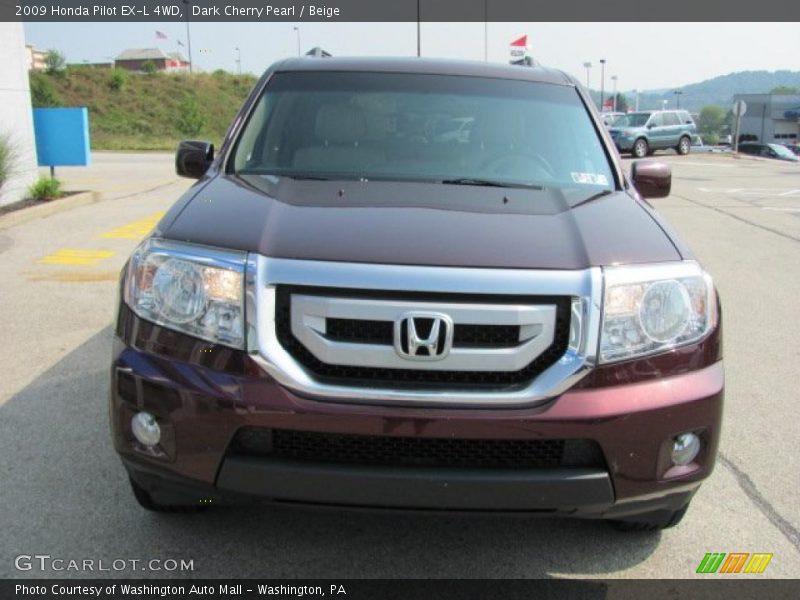 Dark Cherry Pearl / Beige 2009 Honda Pilot EX-L 4WD