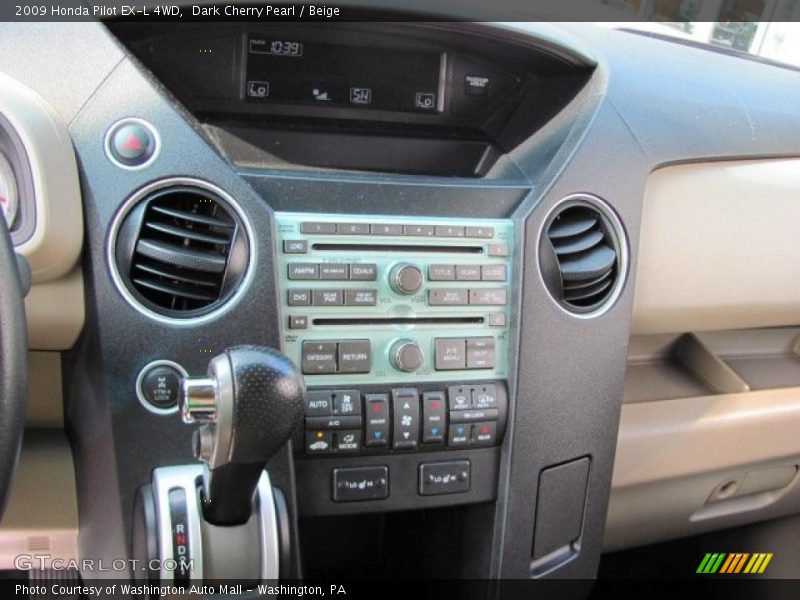 Dark Cherry Pearl / Beige 2009 Honda Pilot EX-L 4WD