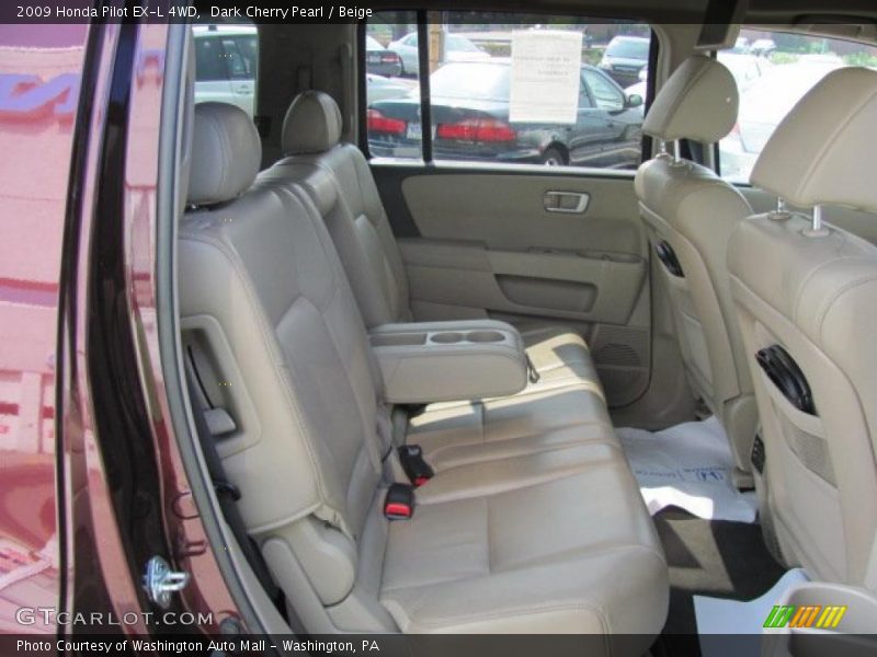 Dark Cherry Pearl / Beige 2009 Honda Pilot EX-L 4WD