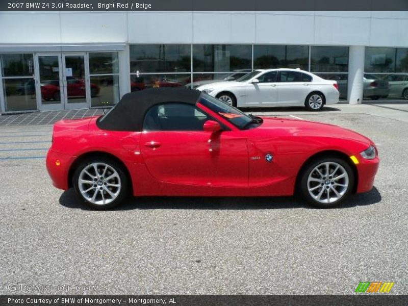 Bright Red / Beige 2007 BMW Z4 3.0i Roadster