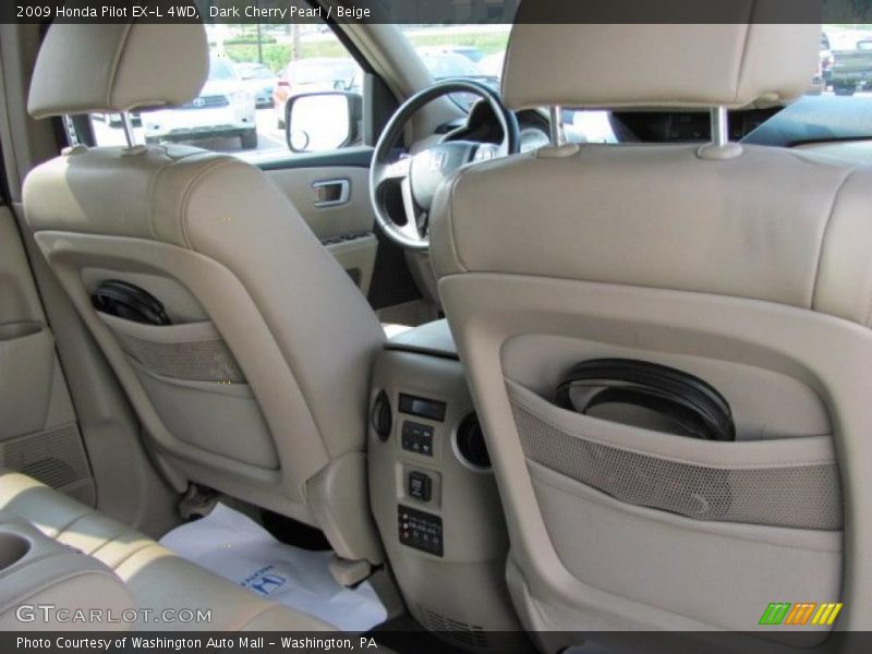 Dark Cherry Pearl / Beige 2009 Honda Pilot EX-L 4WD
